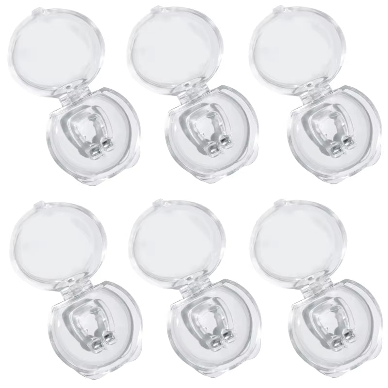 Anti Snore Stop Snoring Nose Clip Silicone Magnetic Sleep Tray Sleeping Aid Apnea Guard Night Device with Case Snoring Solution