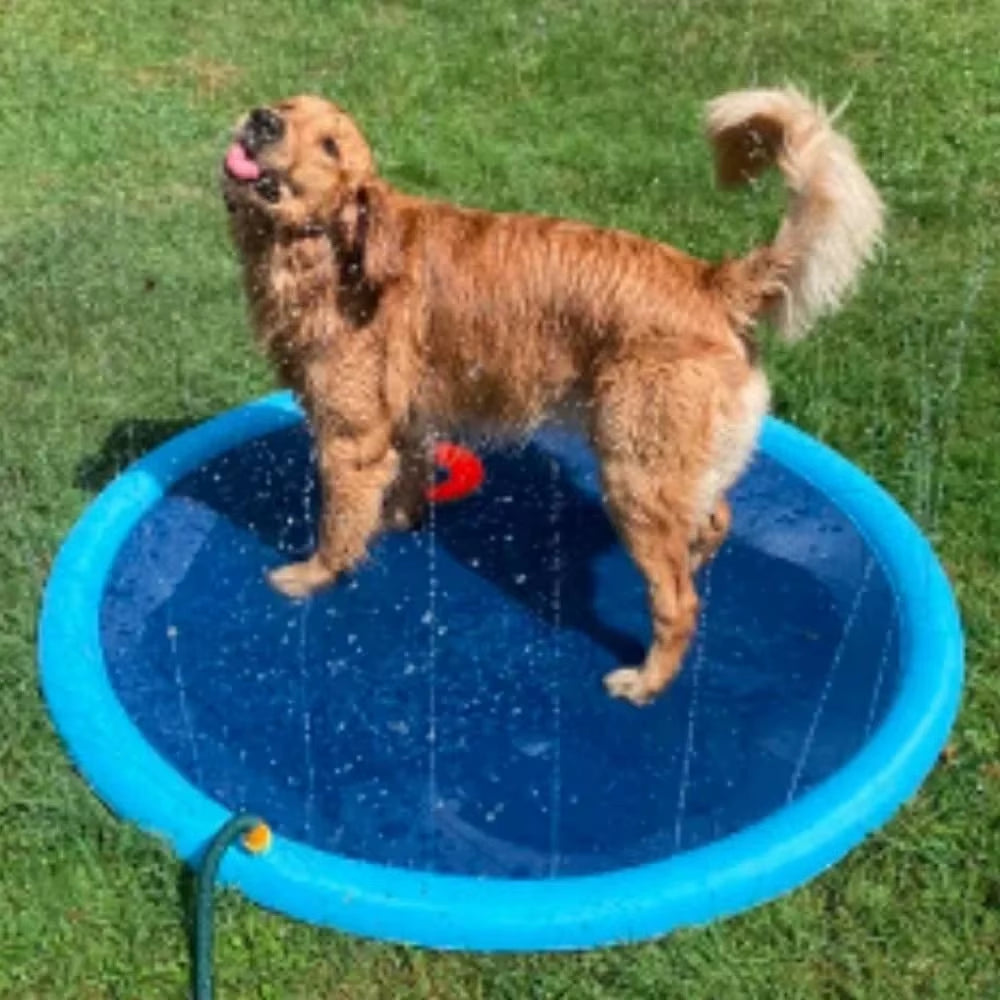 100-200Cm Pet Sprinkler Pad Play Cooling Mat Swimming Pool Inflatable Water Spray Pad Mat Tub Summer Cool Dog Bathtub for Dogs