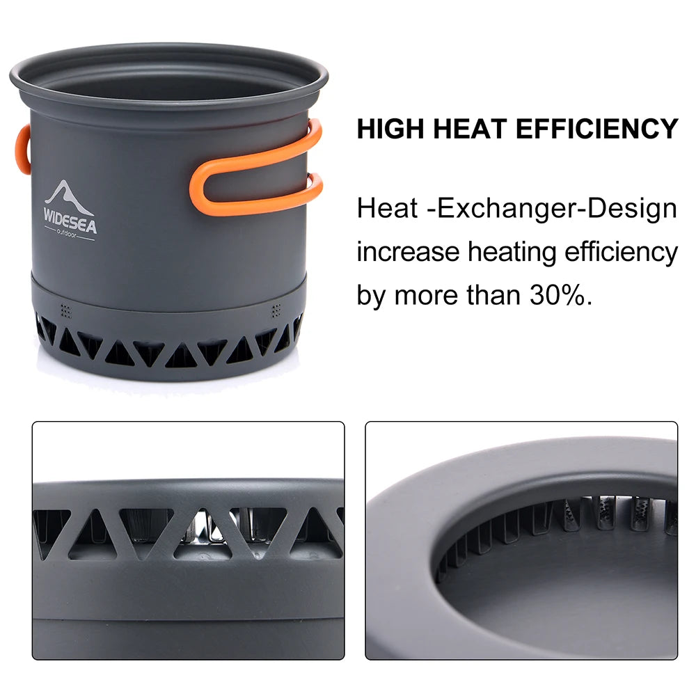 Widesea Camping 1.3L 2.3L Cookware Outdoor