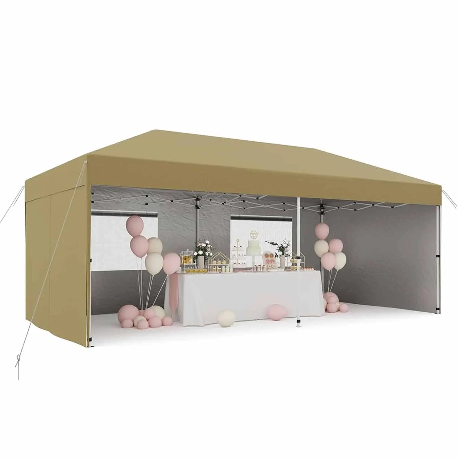 10x20 FT Pop-Up Canopy Tent with 210D Oxford Fabric