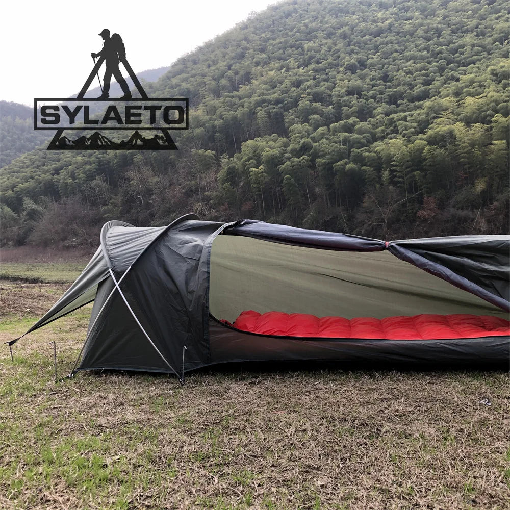 1 person bivy tent for camping, hiking, army green color