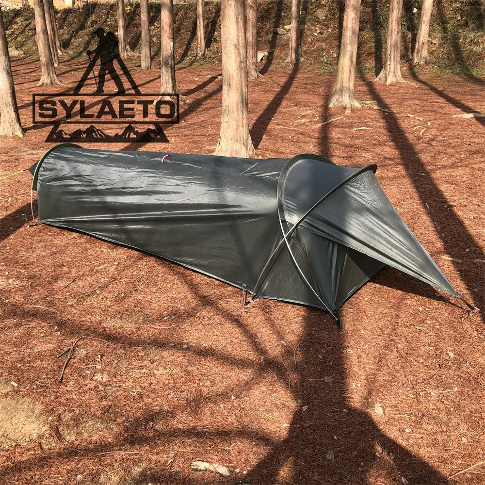 1 person bivy tent for camping, hiking, army green color
