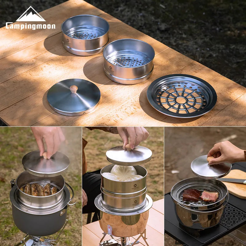 CAMPINGMOON S363/S363-2S Outdoor Cookware Set