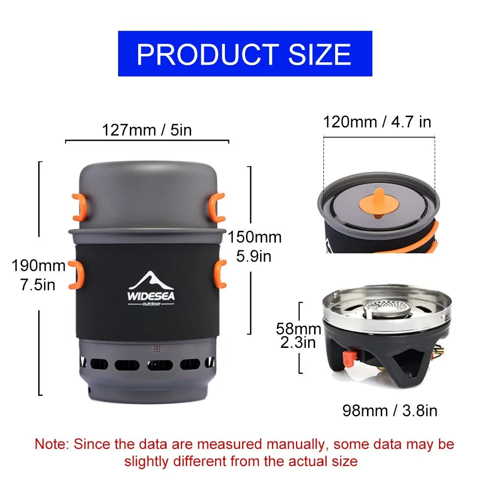 Widesea Camping Cooking System with Heat Exchanger