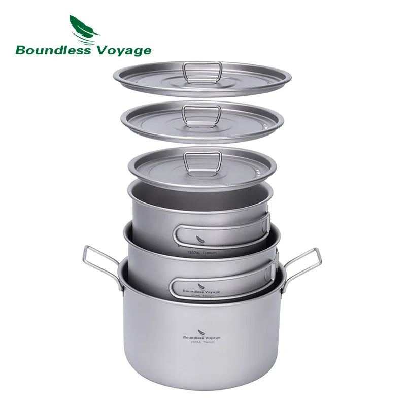 Pure Titanium Soup Pot, Kettle And Cooking Utensils Set