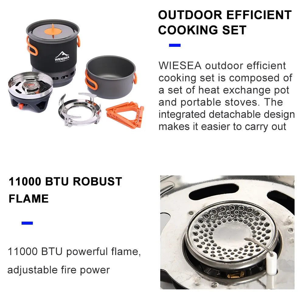 Widesea Camping Cooking System with Heat Exchanger