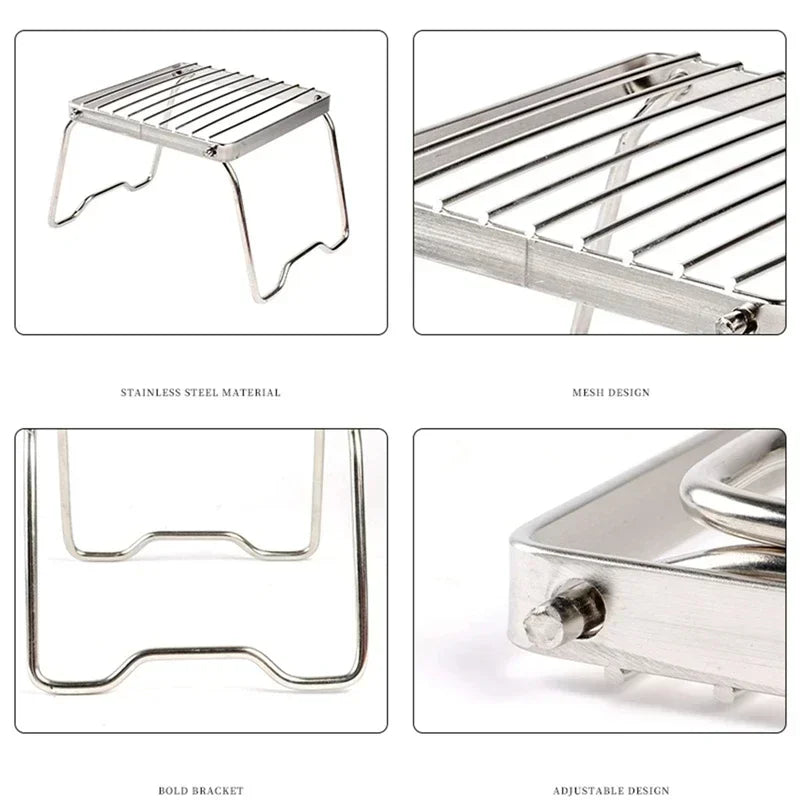 Multifunction Folding Campfire Grill Stand Tourism Portable Camping Grill