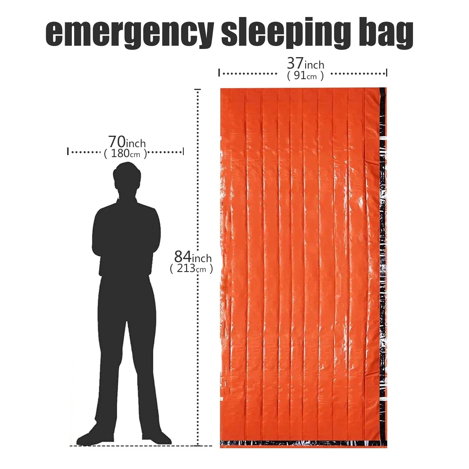 2 Person Emergency Shelter Bivy Survival Tent Kit Mylar Tube Tent