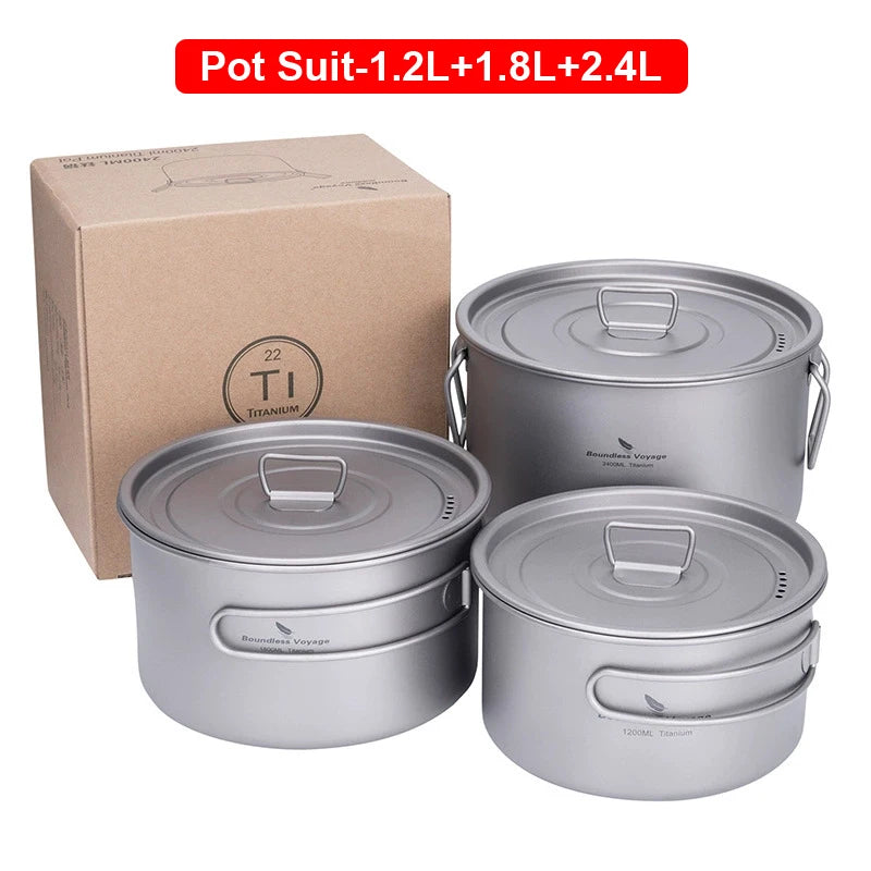 Pure Titanium Soup Pot, Kettle And Cooking Utensils Set