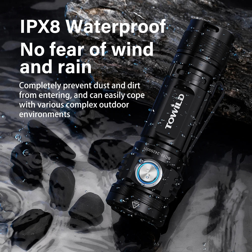 TOWILD BC10 EDC Flashlight Portable Rechargeable
