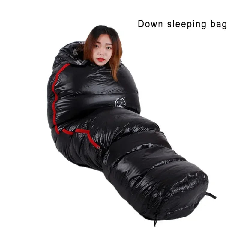 Very Warm White Goose Down Filled Adult Mummy Style