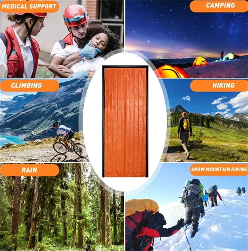 2 Person Emergency Shelter Bivy Survival Tent Kit Mylar Tube Tent