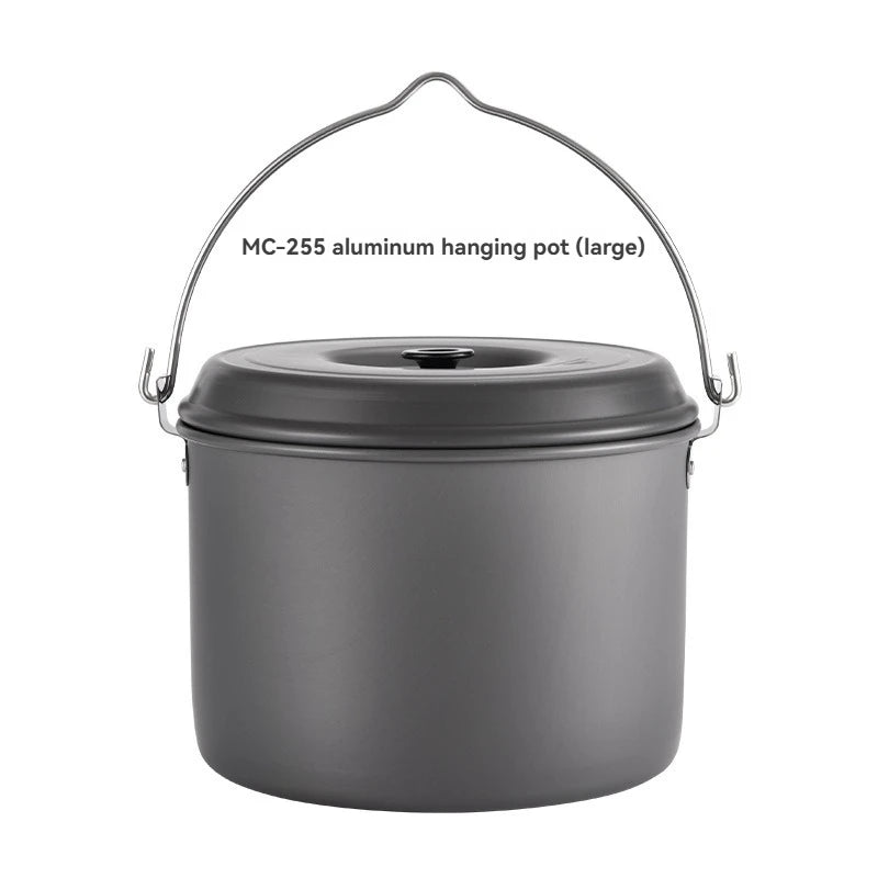 CAMPINGMOON MC-220 MC-230 Stainless Steel Outdoor Camping Cooking Pot and Pans