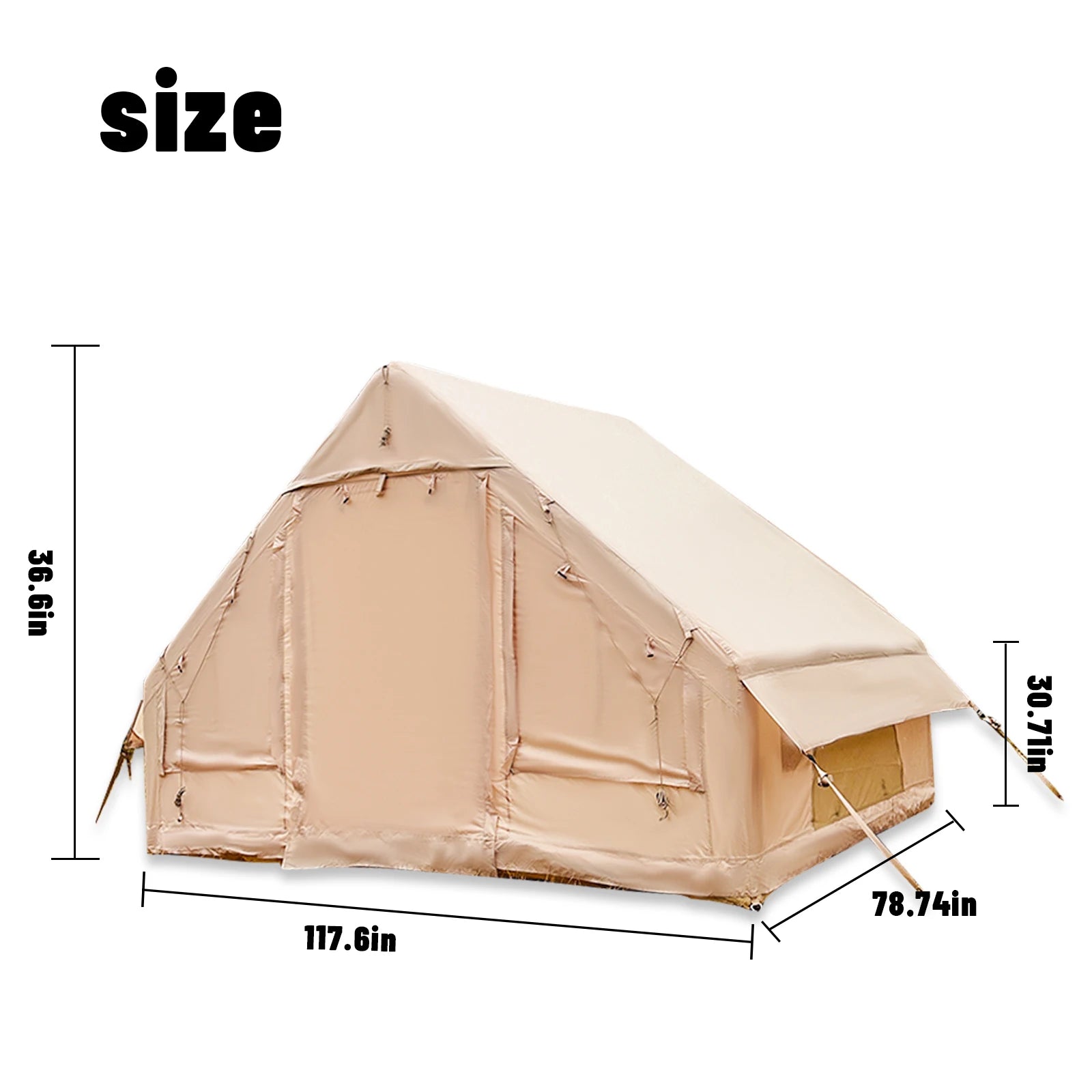 Triangle Inflatable Camping Tent Easy Setup 4 Season