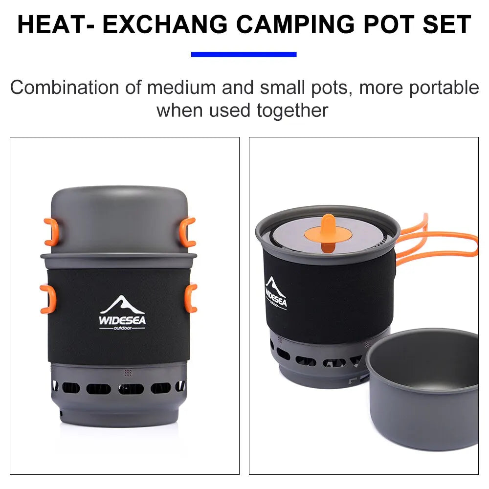 Widesea Camping Cooking System with Heat Exchanger