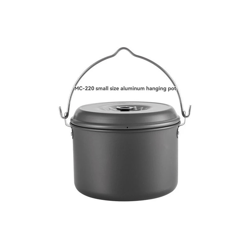 CAMPINGMOON MC-220 MC-230 Stainless Steel Outdoor Camping Cooking Pot and Pans