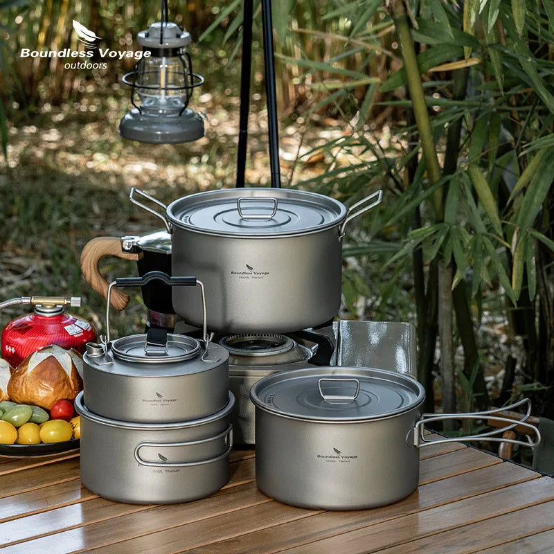 Pure Titanium Soup Pot, Kettle And Cooking Utensils Set