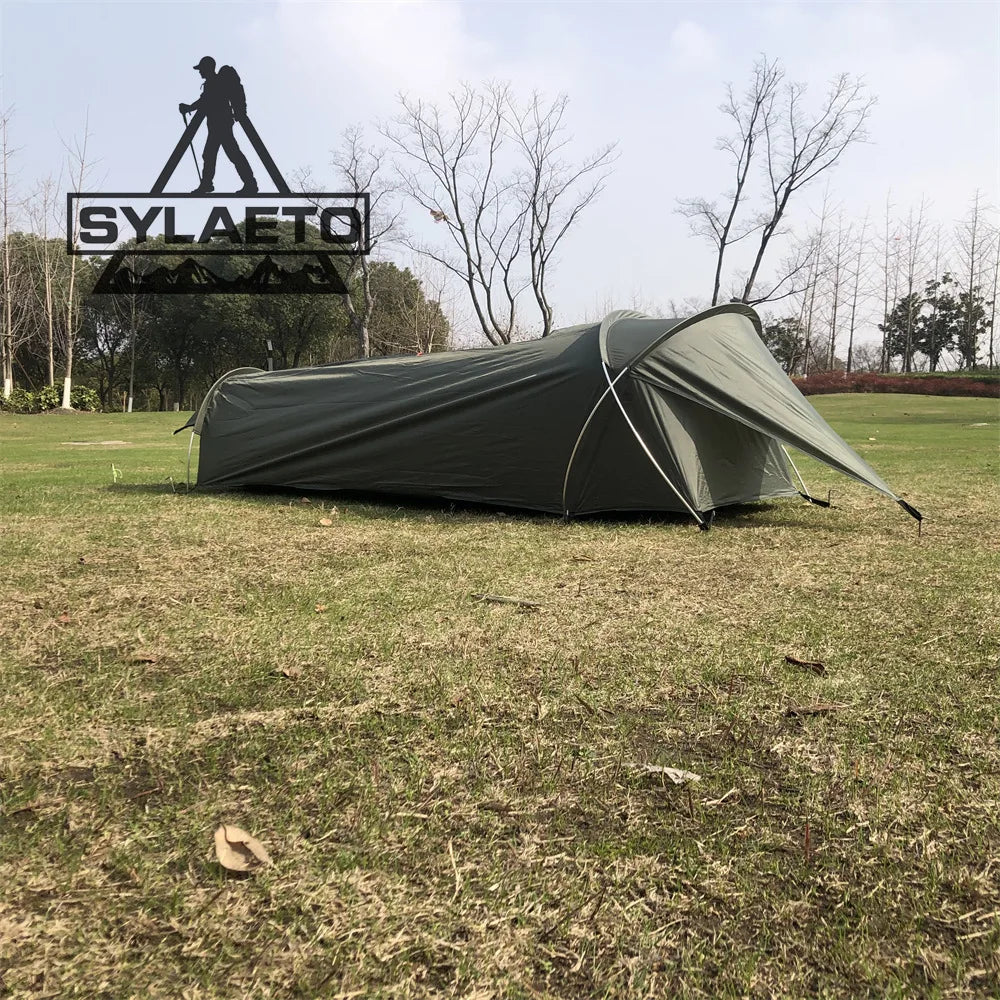 1 person bivy tent for camping, hiking, army green color