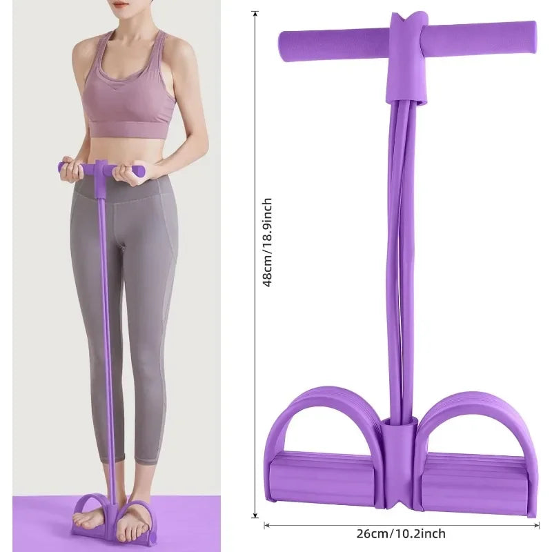 4-Level Resistance Band Tensioner with Non-Slip Handles