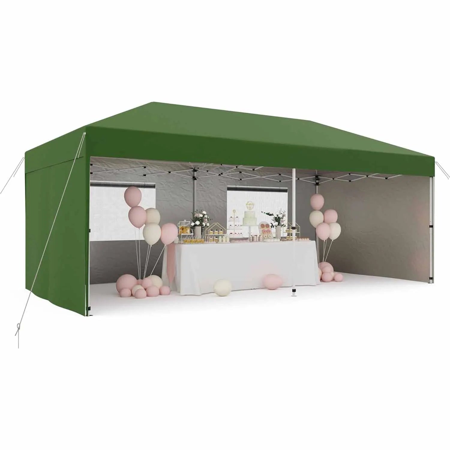 10x20 FT Pop-Up Canopy Tent with 210D Oxford Fabric