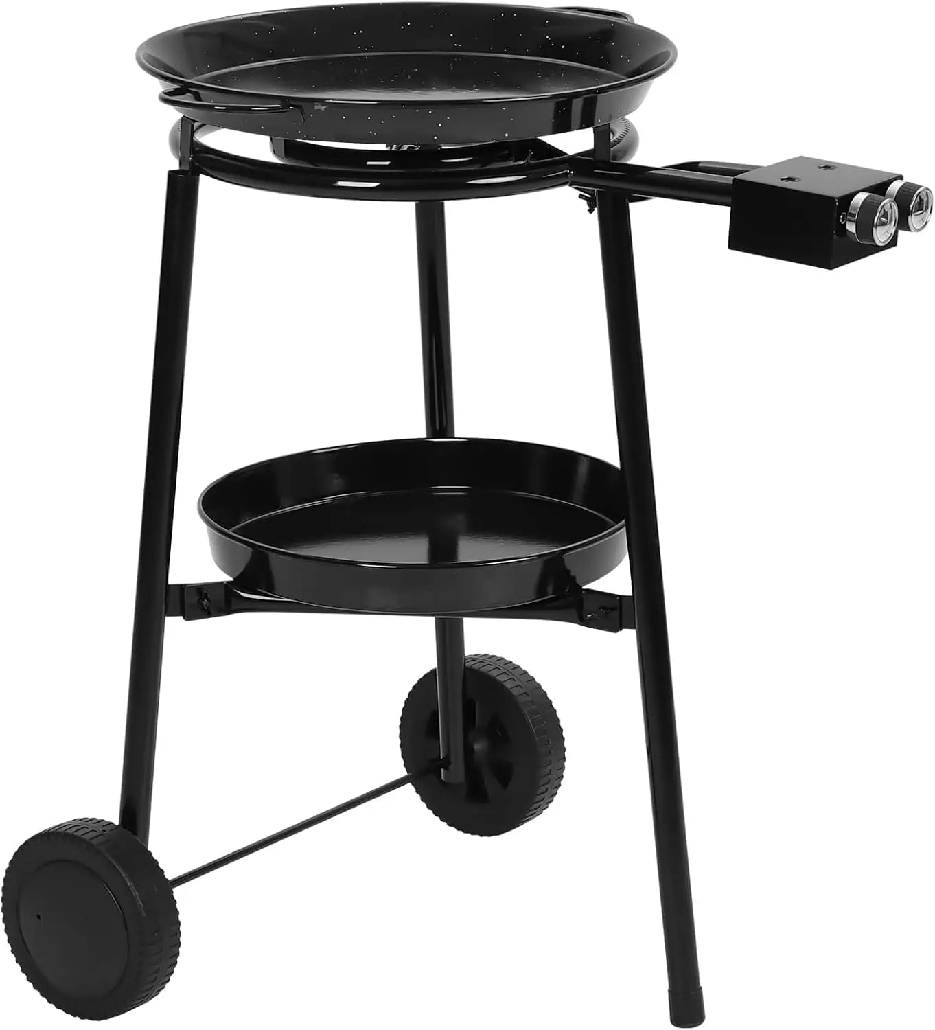Low-carbon Steel Seafood Frying Oven 18 Inches Upper and Lower Baking Pans with Two Wheels