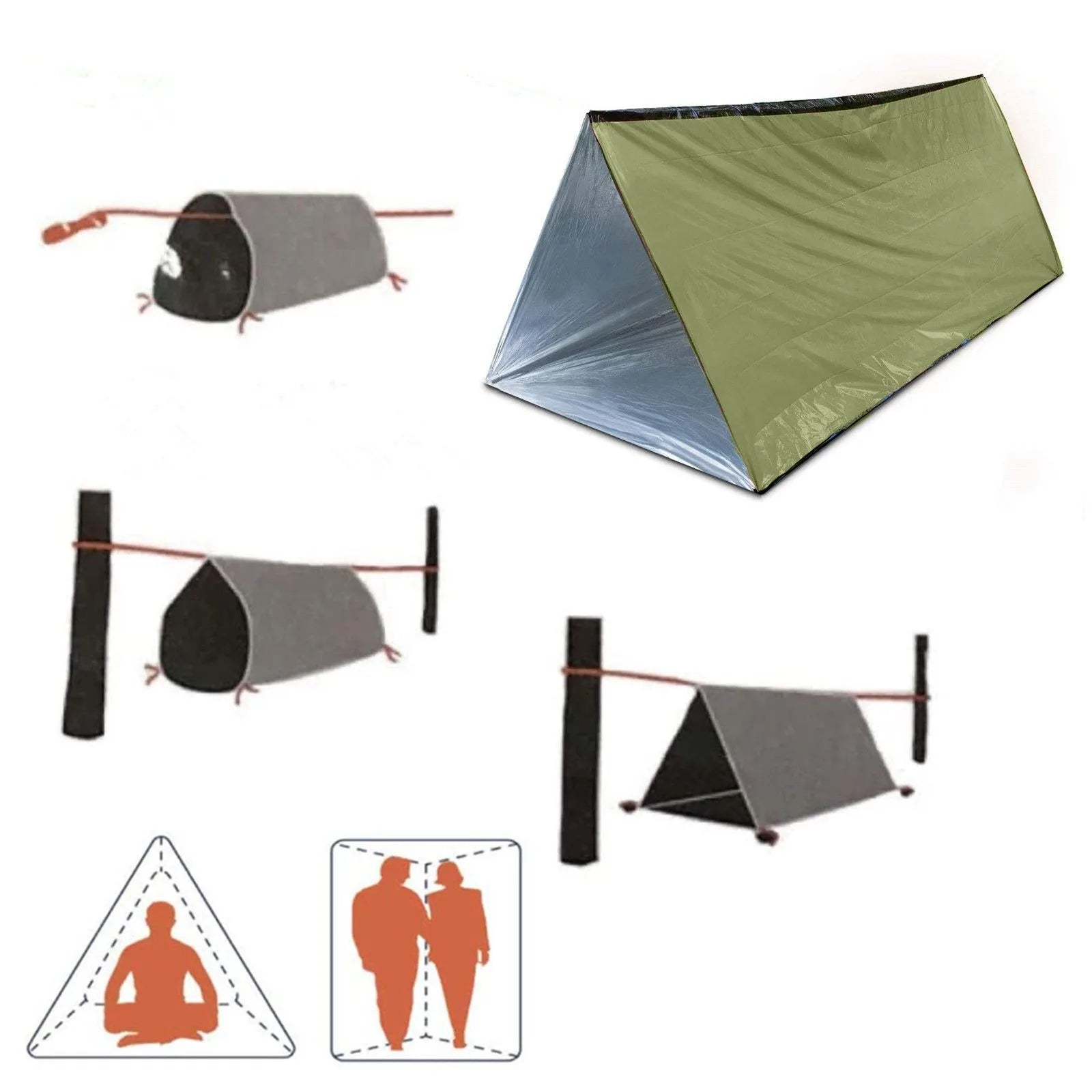 2 Person Emergency Shelter Bivy Survival Tent