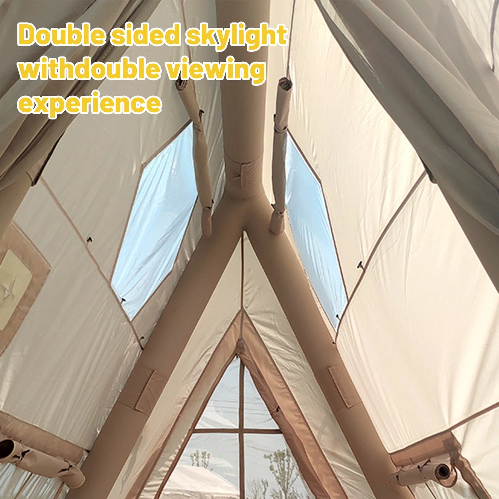 Triangle Inflatable Camping Tent Easy Setup 4 Season