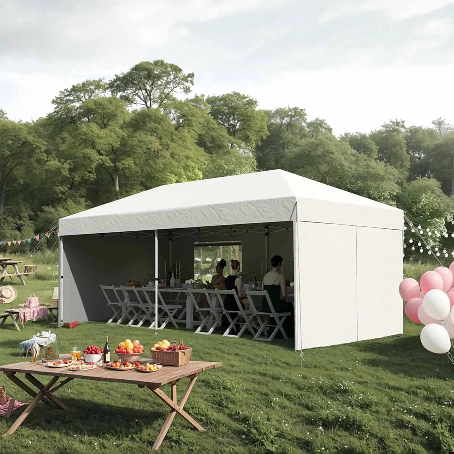10x20 FT Pop-Up Canopy Tent with 210D Oxford Fabric