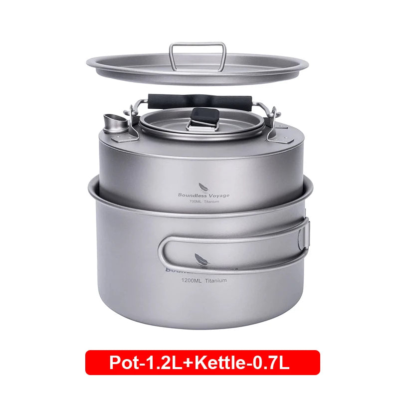 Pure Titanium Soup Pot, Kettle And Cooking Utensils Set